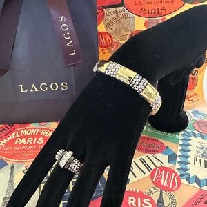 Lagos 18k gold and Steeling Silver Caviar Jewelry Collection
